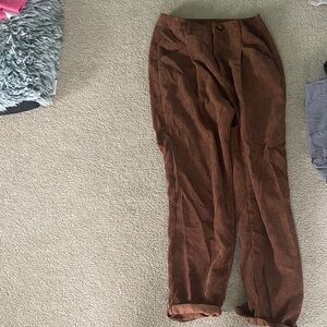 SHEIN Women’s Rich Brown Corduroy Trousers
